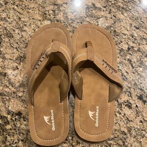 Men’s leather Quickshark flip flops